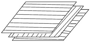 Конструкция трехслойного листа фанеры